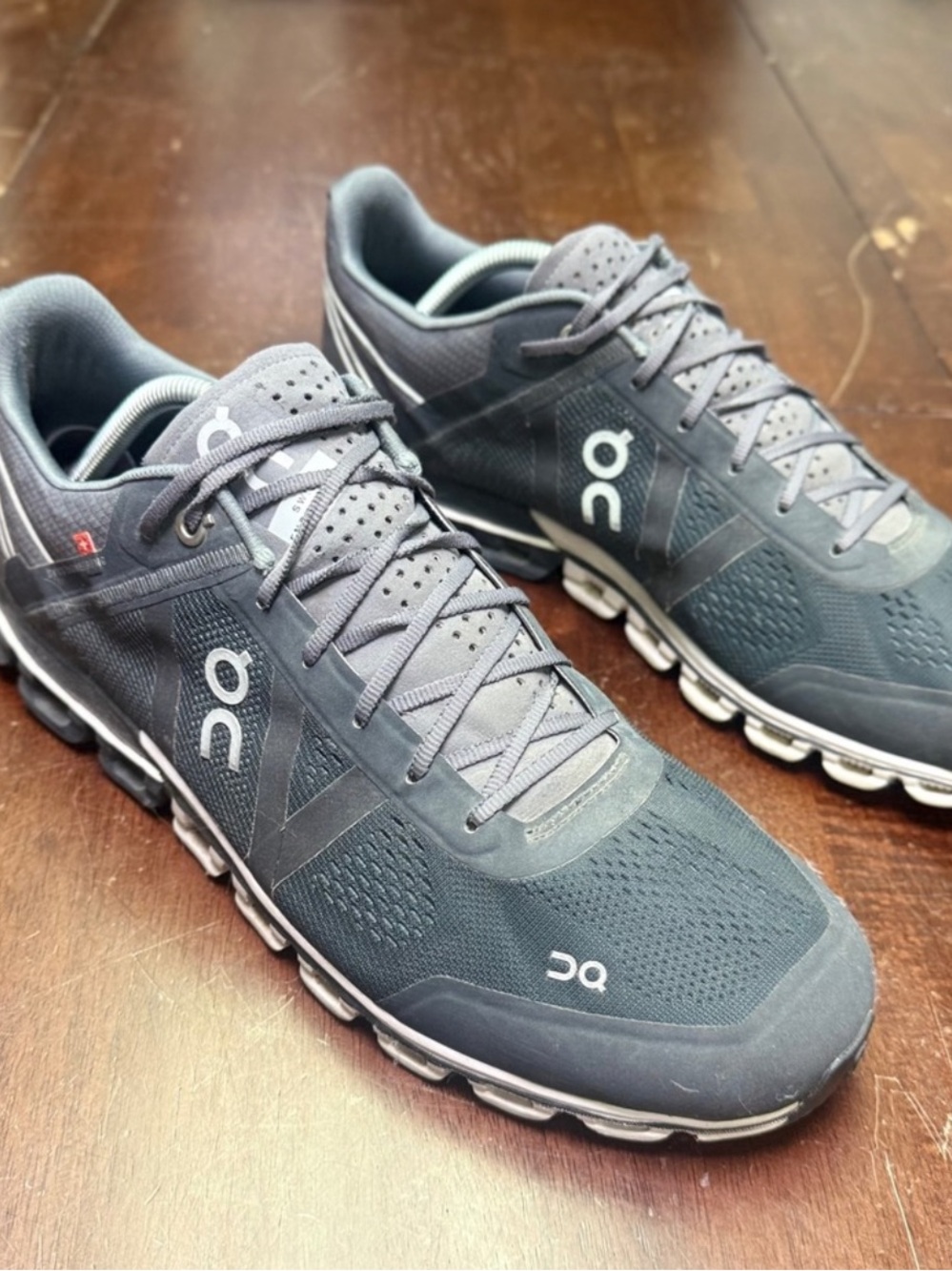 On Running Men's Cloudstratus Athletic Shoes in Dark Gray - Picture 4 of 8